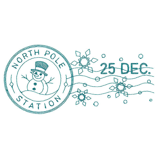 North Pole Station Stamp