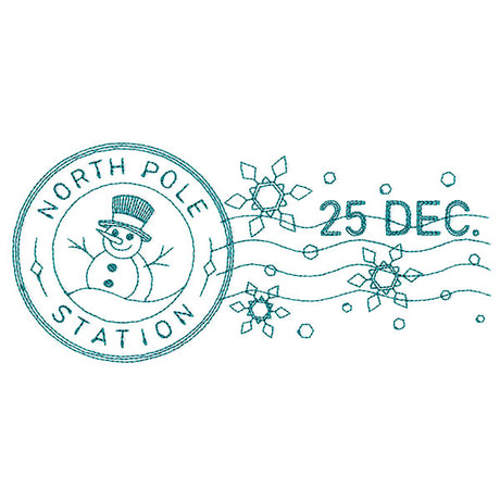 North Pole Station Stamp