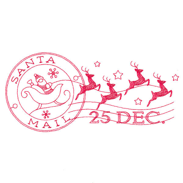 Santa's Flight Mail Stamp