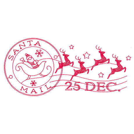 Santa's Flight Mail Stamp