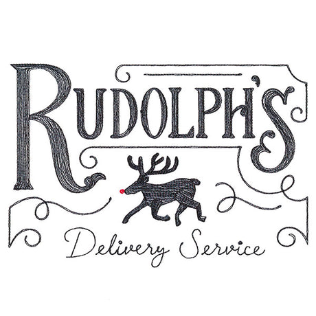 Rudolph's Delivery Service Market Sign