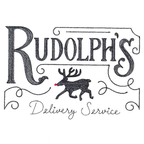Rudolph's Delivery Service Market Sign