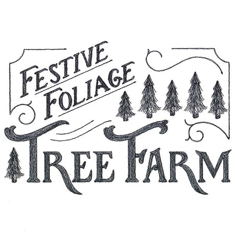 Festive Foliage Tree Farm Market Sign