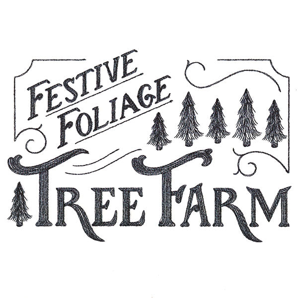 Festive Foliage Tree Farm Market Sign