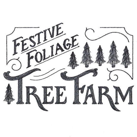 Festive Foliage Tree Farm Market Sign
