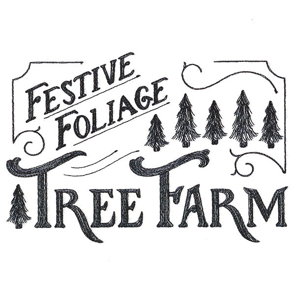 Festive Foliage Tree Farm Market Sign