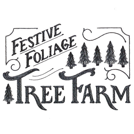 Festive Foliage Tree Farm Market Sign