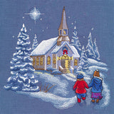 Snowy Christmas Church Scene
