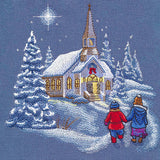 Snowy Christmas Church Scene