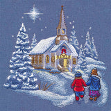 Snowy Christmas Church Scene