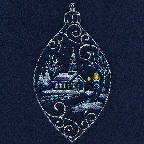 Frosted Church Ornament