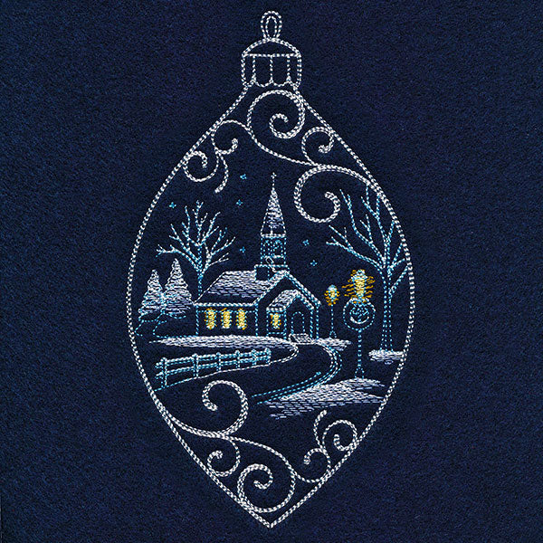 Frosted Church Ornament