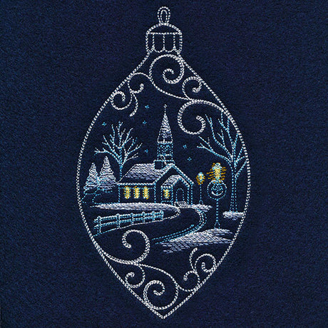 Frosted Church Ornament