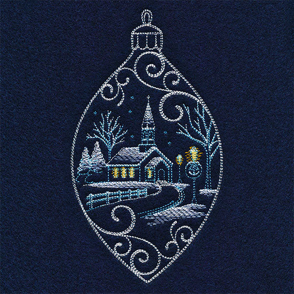 Frosted Church Ornament