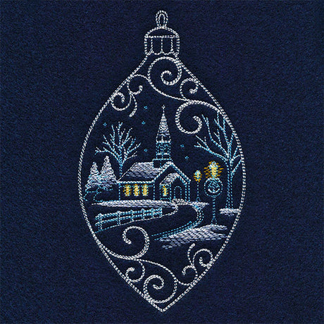 Frosted Church Ornament