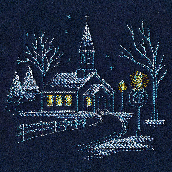 Frosted Church Scene