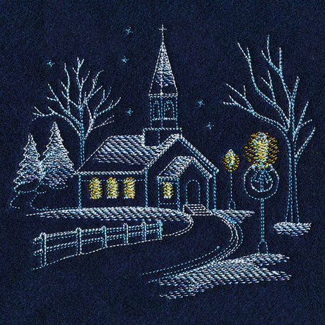 Frosted Church Scene