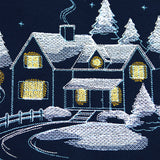 Frosted Cottage Scene