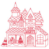 Christmas Village Scenes - Toy Shoppe (Redwork)