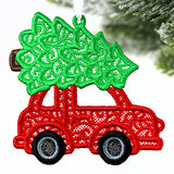Fancy Retro Christmas Car Ornament (Lace)
