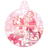Jolly Santa Ornament Scene