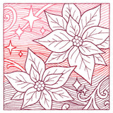 Christmas Poinsettia Etching