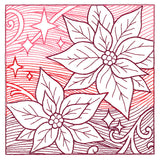 Christmas Poinsettia Etching