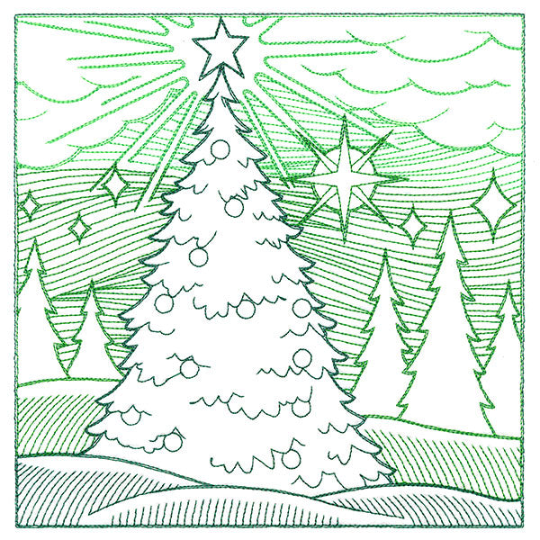 Christmas Tree Etching