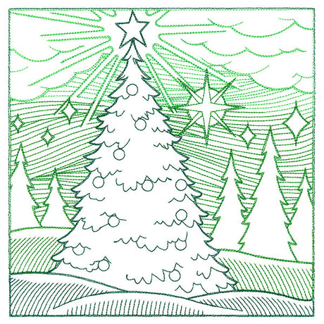 Christmas Tree Etching