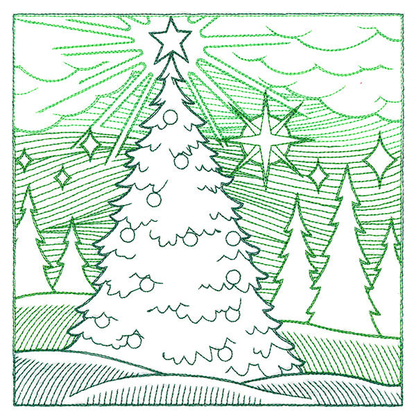 Christmas Tree Etching