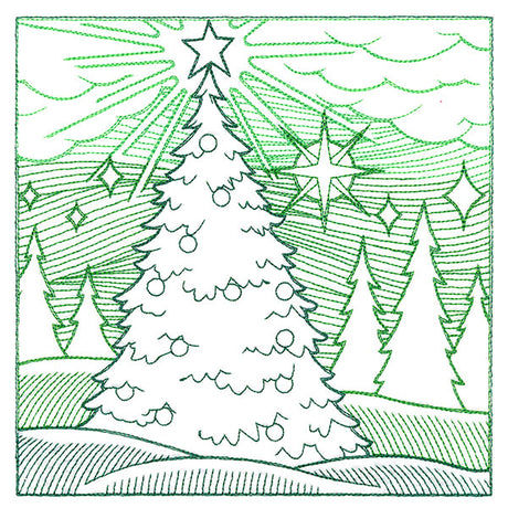 Christmas Tree Etching