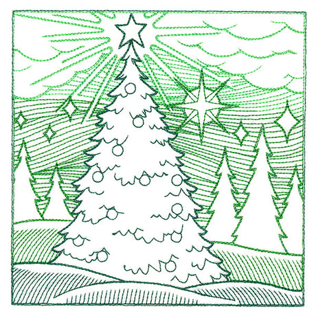 Christmas Tree Etching