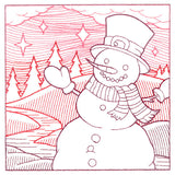 Christmas Snowman Etching