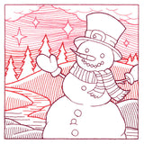 Christmas Snowman Etching