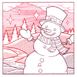 Christmas Snowman Etching