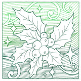 Christmas Holly Etching