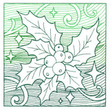 Christmas Holly Etching