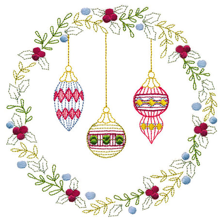 Christmas Botanicals Wreath with Ornaments