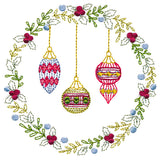 Christmas Botanicals Wreath with Ornaments