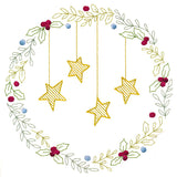 Christmas Botanicals Wreath with Stars