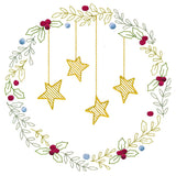 Christmas Botanicals Wreath with Stars