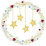 Christmas Botanicals Wreath with Stars