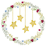 Christmas Botanicals Wreath with Stars