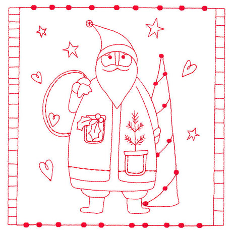 Simply Sweet Christmas - Santa (Redwork)