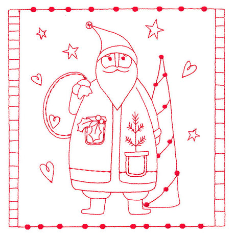 Simply Sweet Christmas - Santa (Redwork)