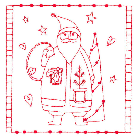 Simply Sweet Christmas - Santa (Redwork)