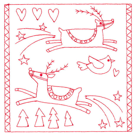Simply Sweet Christmas - Reindeer (Redwork)