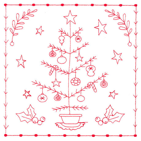 Simply Sweet Christmas - Tree (Redwork)