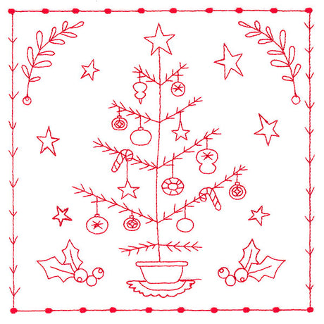 Simply Sweet Christmas - Tree (Redwork)
