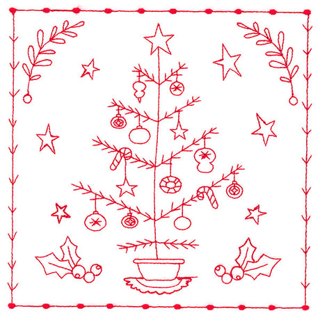 Simply Sweet Christmas - Tree (Redwork)